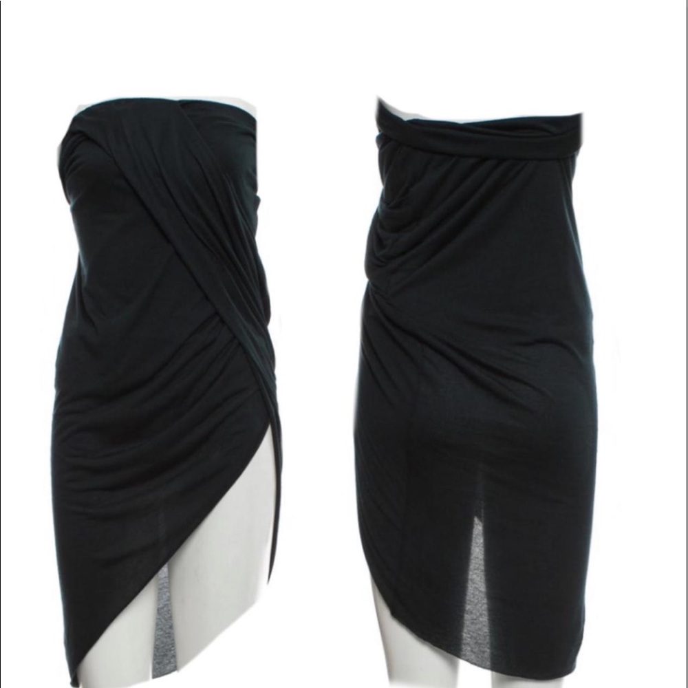 Helmut Lang Strapless Asymmetrical mini dress